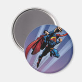 Aimant Superman avec stries légères (Recto/Verso)