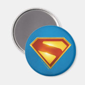 Aimant Superman Golden S Shield brillance (Recto/Verso)