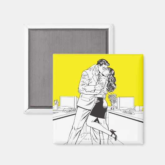 Aimant Superman noir et blanc 5 (Recto/Verso)