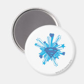 Aimant Superman Stylisé | Logo Coeurs du Bouclier bleu (Recto/Verso)