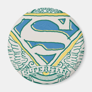 Aimant Superman Stylisé   Logo de crête esquissé