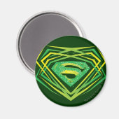 Aimant Superman Stylisé | Logo Décoratif Vert (Recto/Verso)