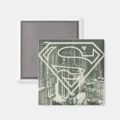 Aimant Superman Stylisé | Logo Green Metropolis (Recto/Verso)