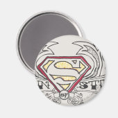 Aimant Superman Stylisé | Logo Texture (Recto/Verso)