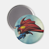 Aimant Superman vole avec cap (Recto/Verso)