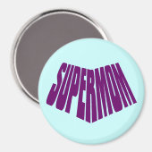 Aimant SuperMom : Ma mère est mon super héros (Recto/Verso)