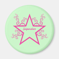Aimant Superstar Swirls, Rose Clair