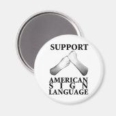 Aimant Support American Sign Language (retour) (Recto/Verso)