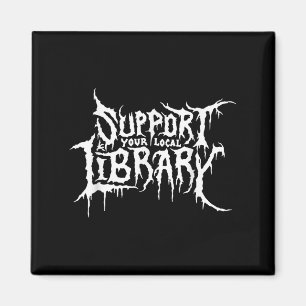 Aimant Support de votre bibliothèque locale Horror Bookwo