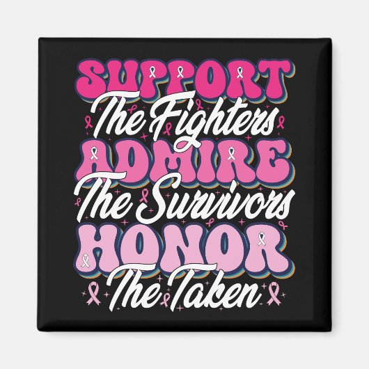 Aimant Support en ruban rose Admirez la sensibilisation a (Devant)