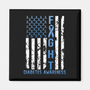 Aimant Support Flag USA Type 2 Type 1 Diabetes Awar