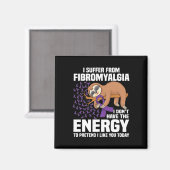 Aimant Support Purple Ribbon Warrior Fibromyalgia (Recto/Verso)