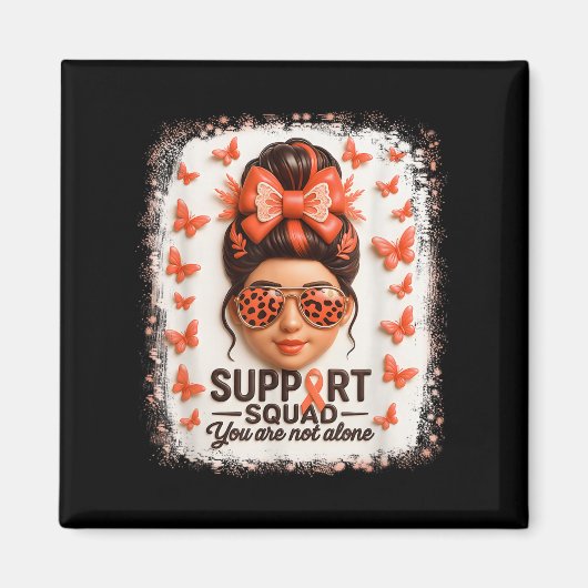 Aimant Support Squad Leukemia Ruban Butterfly You Not Al (Devant)