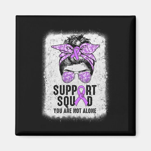 Aimant Support Squad Messy Bun Warrior Purple Epilepsy Aw (Devant)