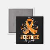 Aimant Support Squad Orange Ribbon Butterfly Ms Awareness (Recto/Verso)