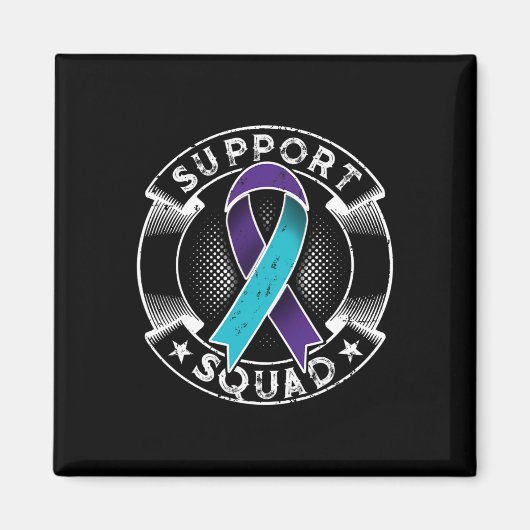 Aimant Support Squad Ribbon Suicide Prevention (Devant)