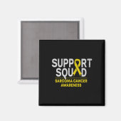 Aimant Support Squad Sarcoma Cancer Awareness Yellow Ribb (Recto/Verso)