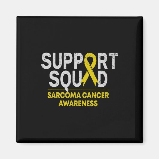Aimant Support Squad Sarcoma Cancer Awareness Yellow Ribb (Devant)