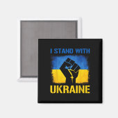 Aimant Support Ukraine Flag I Stand With Ukraine (Recto/Verso)