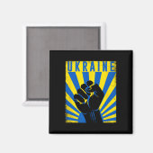 Aimant Support Ukraine Hand Fist Ukraine Resist Protest U (Recto/Verso)