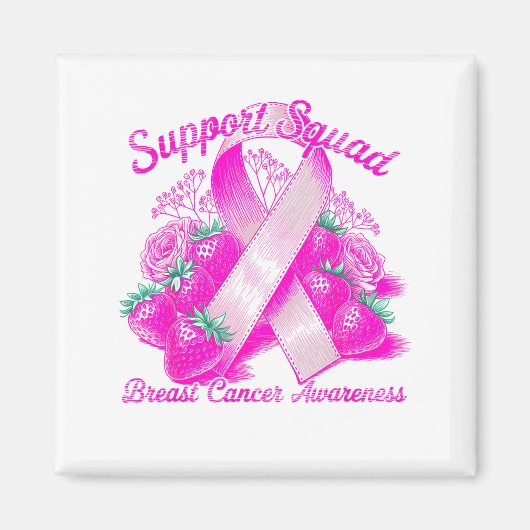 Aimant Suprt Squad Breast Cancer Awareness Nk Ribbon Wome (Devant)