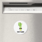 Aimant Sur Fleek Funny Veggie Leek Pun (In Situ (Lave-vaisselle))