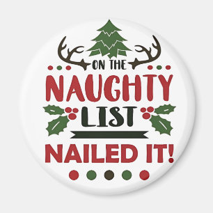 Aimant Sur La Liste Coquine Nail It Funny Christmas