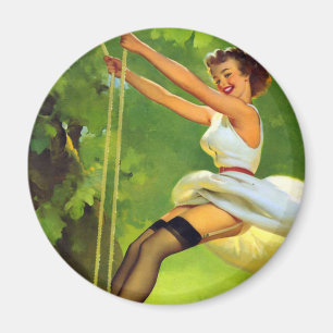 Aimant Sur la swing smiling Pin Up
