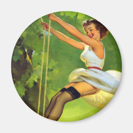 Aimant Sur la swing smiling Pin Up (Devant)