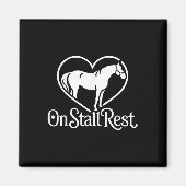 Aimant Sur Stall Repos, Cheval Equestre Coeur Stable, (Devant)