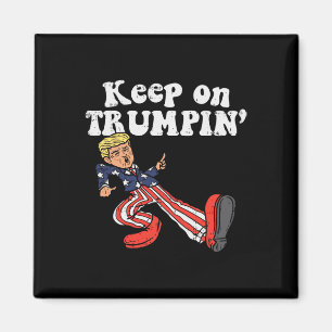 Aimant Sur Trumpin Funny Usa Flag Support Réélire Trump 2
