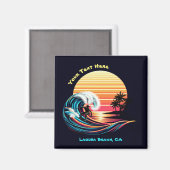Aimant Surf au coucher du soleil (Recto/Verso)
