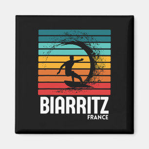 Aimant Surf Biarritz France Plage Vintage Rétro Surf M