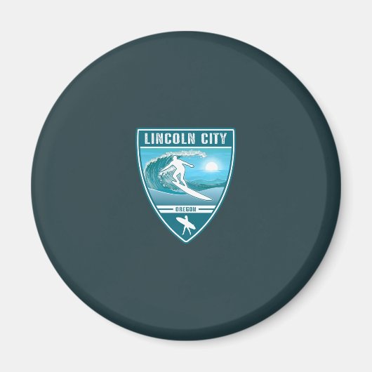 Aimant Surf Lincoln City Oregon (Devant)