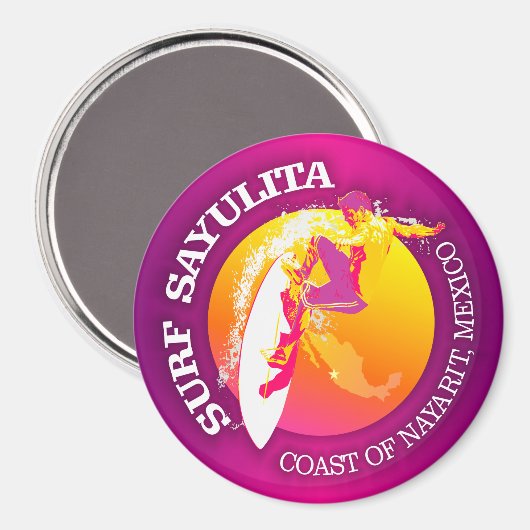 Aimant Surf Sayulita (Recto/Verso)