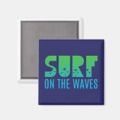 Aimant Surf Sur L'Affiche Des Vagues (Recto/Verso)