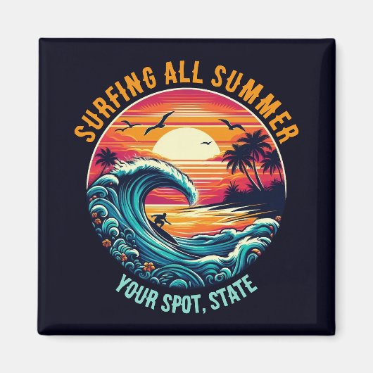 Aimant Surf Tout L'Été (Devant)