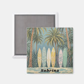 Aimant Surf Up, Style Pastel Personnalisé (Recto/Verso)