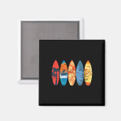 Aimant Surfant Surfeur Palmier Planche de surf Coucher de (Recto/Verso)
