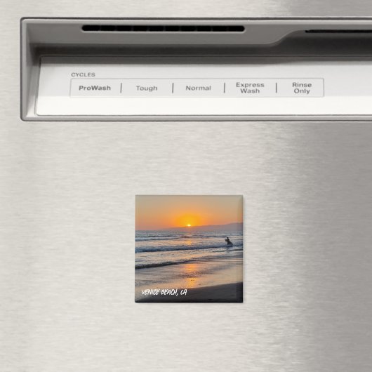 Aimant Surfer à Sunset - Venice Beach, CA (In Situ (Lave-vaisselle))