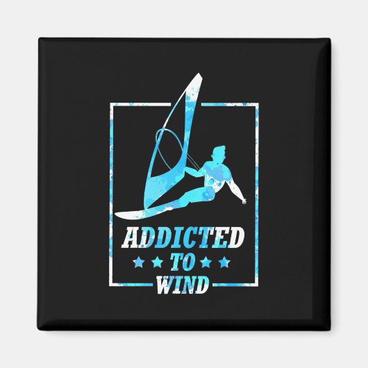 Aimant Surfer Addicité Au Vent (Devant)
