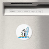 Aimant Surfer de pingouin (In Situ (Lave-vaisselle))