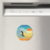 Aimant Surfer Dude Sunset Vintage (In Situ (Lave-vaisselle))