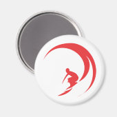 Aimant Surfer rouge (Recto/Verso)