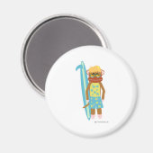 Aimant Surfer Sock Monkey Boy (Recto/Verso)