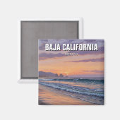 Aimant Surfer Sunset Basse Californie (Recto/Verso)
