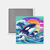 Aimant Surfer sur les vagues (Recto/Verso)