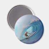 Aimant Surfer surfer sur une vague énorme (Recto/Verso)