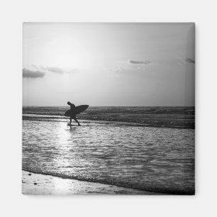 Aimant Surfeur du matin en nuances de gris