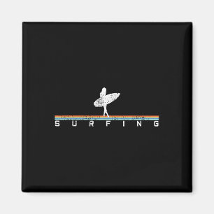 Aimant Surfeur Surf Planche de surf Style Rétro Vintage